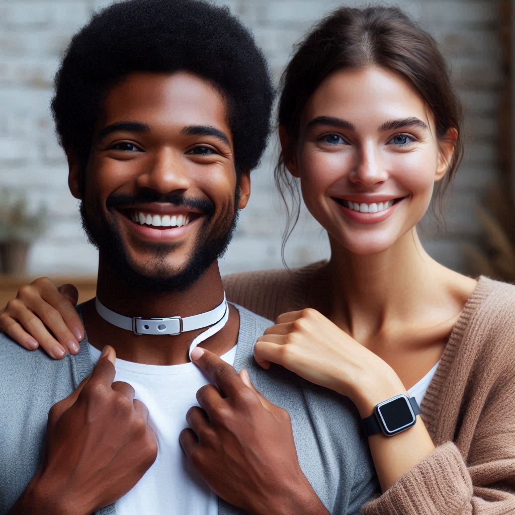 Happy faces of a male and a female portraying healthy self-esteem